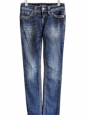 Silver Jeans Co. Suki Straight Jeans – Women’s W24 L30 – Dark Wash